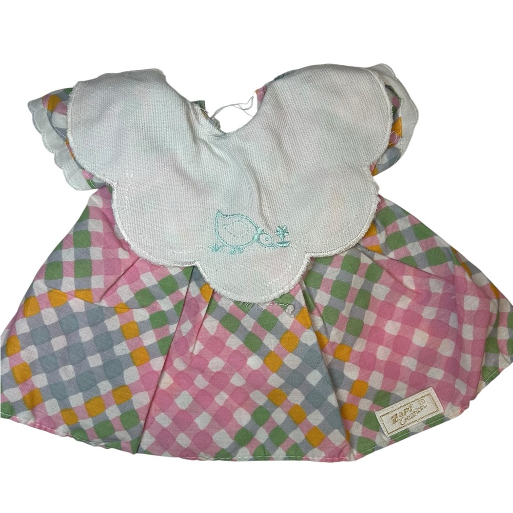 Vintage Zapf creation‎ Doll Pastel Colored Plaid Dress